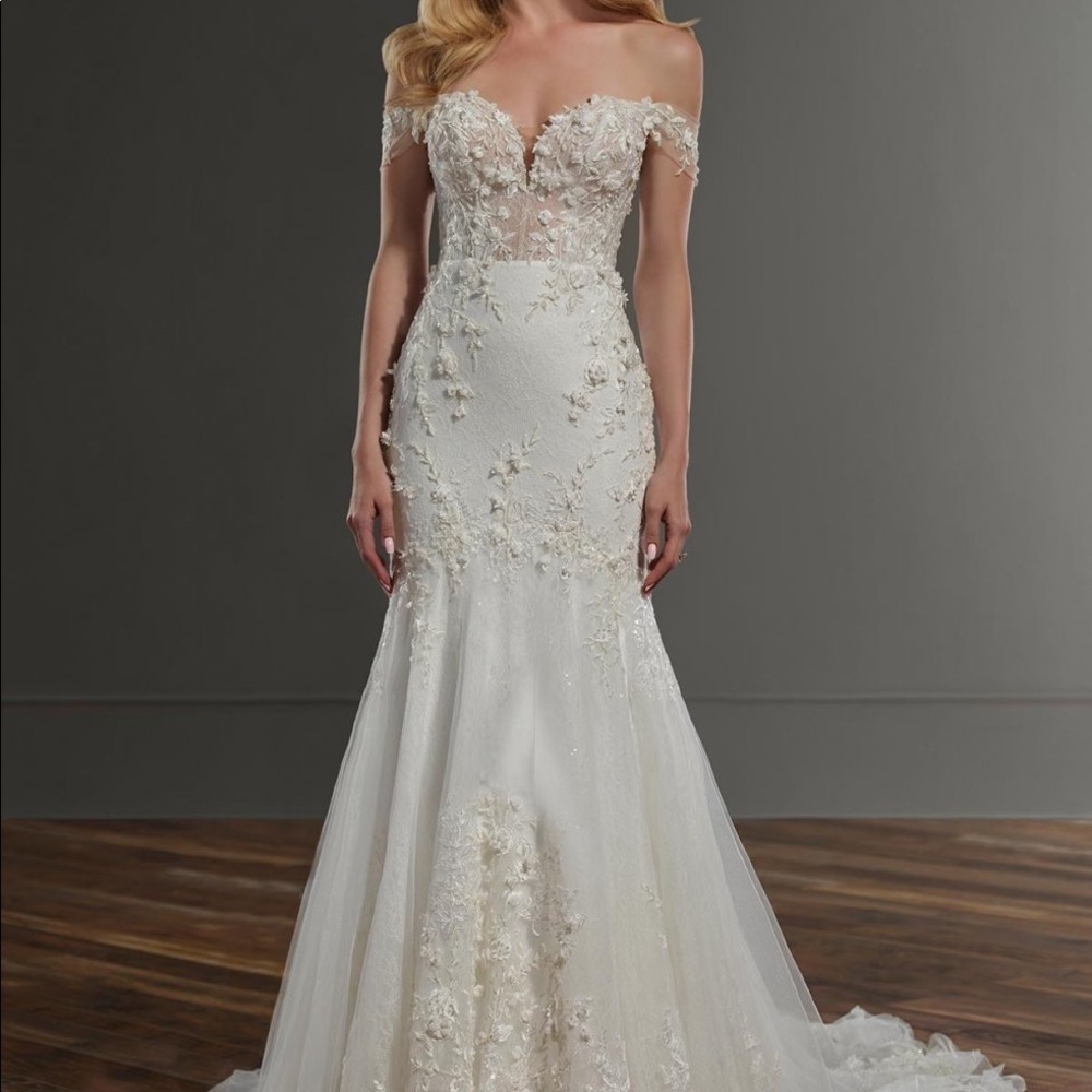 Martina Liana Mermaid Wedding Dress with flower embellishments